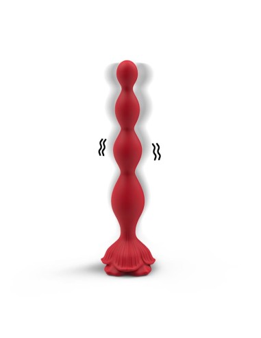 Cadena Anal con Vibracion Base de Rosa