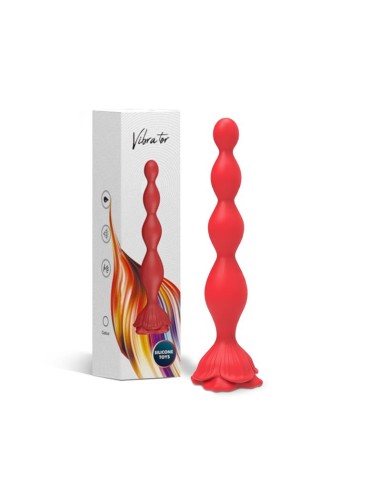 Cadena Anal con Vibracion Base de Rosa