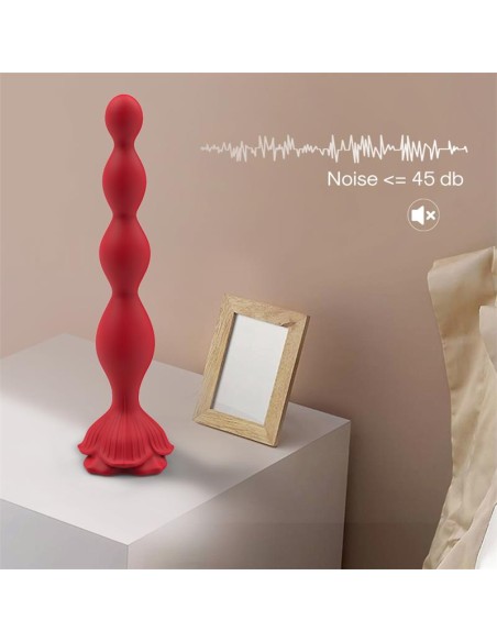 Cadena Anal con Vibracion Base de Rosa