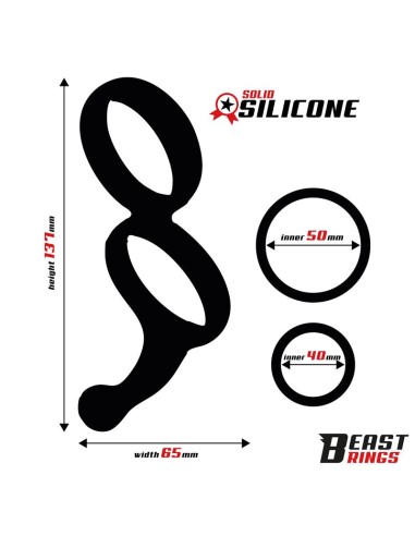 Anillo Doble Silicona Solida 50 40 mm