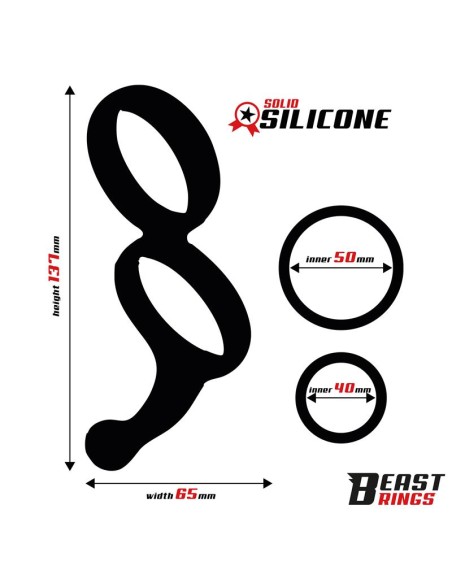 Anillo Doble Silicona Solida 50 40 mm