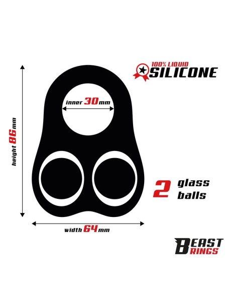 Anillo con Bolas Internas Silicona Liquida 30 mm
