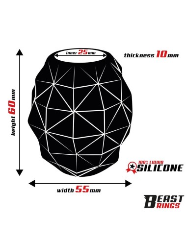 Anillo y Masturbador 2 en 1 Silicona Liquida 25 mm