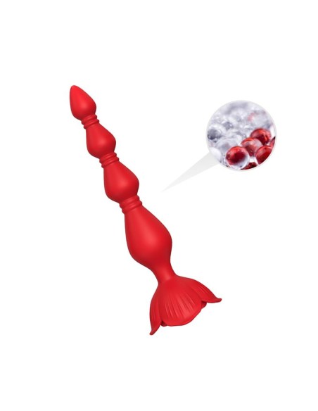 Cadena Anal con Vibracion Base de Rosa