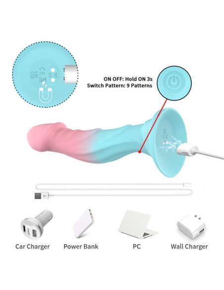Dildo Bicolor con Vibracion