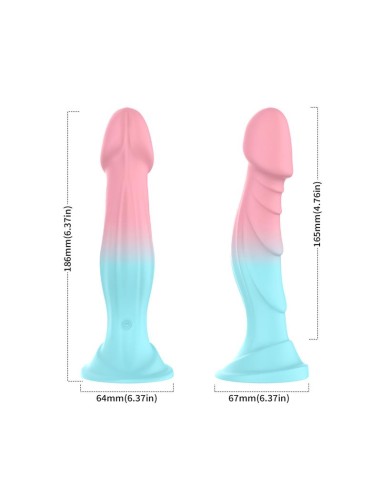 Dildo Bicolor con Vibracion