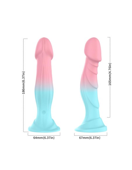 Dildo Bicolor con Vibracion