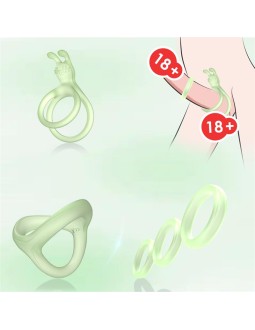 Set de Anillos para el Pene Brilla en la Oscuridad 2