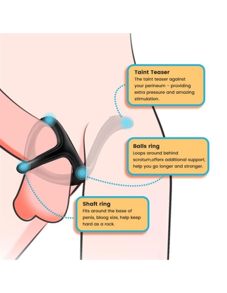 Anillo para el Pene con Estimulacion Perianal