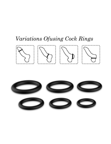 Set de 6 Anillos para el Pene