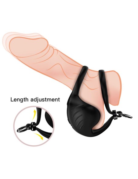 Anillo Vibrador para Pene y Testiculos Ajustable