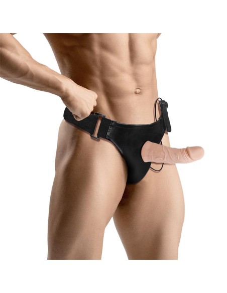 Eleto Arnes con Dildo Hueco Desmontable Vibracion y Control Remoto Eleto Arnes con Dildo Hueco Desmontable Vibracion y Control Remoto