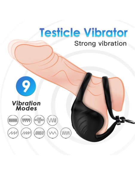 Anillo Vibrador para Pene y Testiculos Ajustable