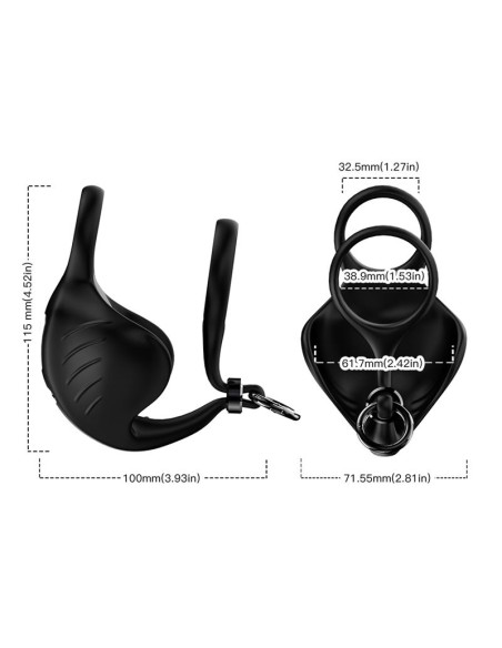 Anillo Vibrador para Pene y Testiculos Ajustable