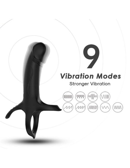 Dildo para Penetracion Doble con Vibracion