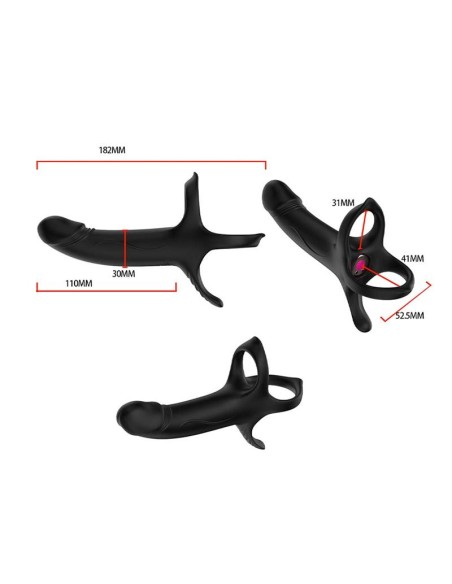 Dildo para Penetracion Doble con Vibracion
