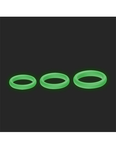 Set 3 Anillos para el Pene Brilla en la Oscuridad