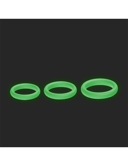 Set 3 Anillos para el Pene Brilla en la Oscuridad