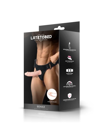 Bemax Arnes con Dildo Hueco Desmontable Vibracion y Control Remoto Bemax Arnes con Dildo Hueco Desmontable Vibracion y Control Remoto