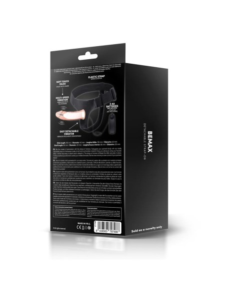 Bemax Arnes con Dildo Hueco Desmontable Vibracion y Control Remoto Bemax Arnes con Dildo Hueco Desmontable Vibracion y Control Remoto