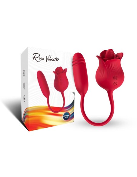 Rosa Vibradora con Licking y Thrusting USB