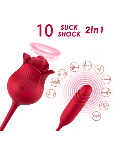 Rosa Vibradora con Licking y Thrusting USB