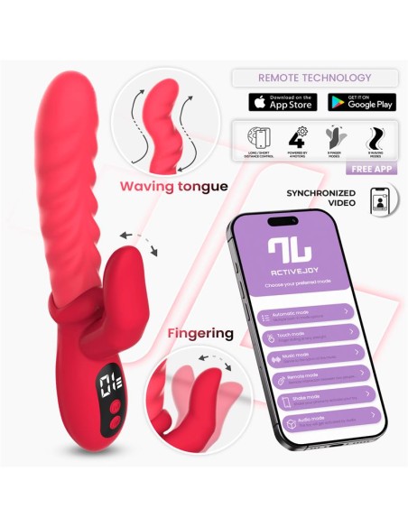Tingly Vibrador con Finger y Movimiento Waving con APP