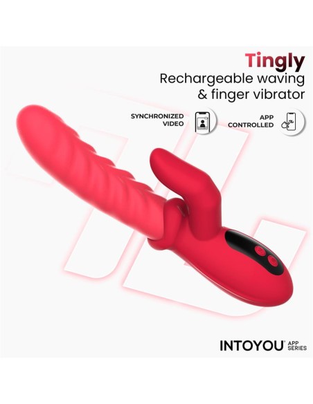 Tingly Vibrador con Finger y Movimiento Waving con APP