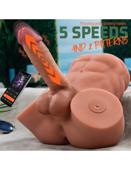Gretel Masturbador con Thrusting y Dildo Desmontable
