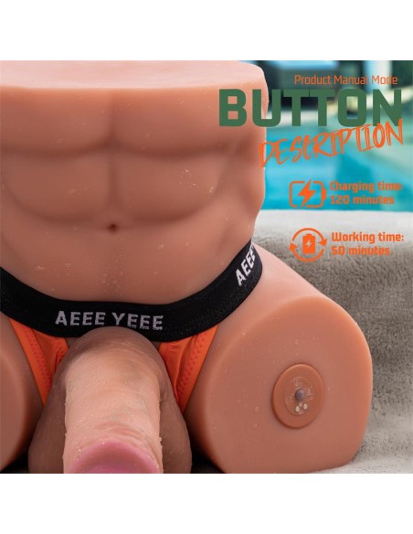 Gretel Masturbador con Thrusting y Dildo Desmontable