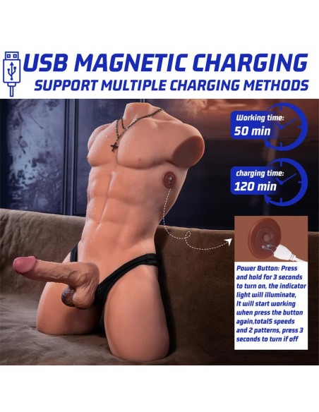 Henry Torso con Dildo Desmontable Thrusting y APP 157 kg