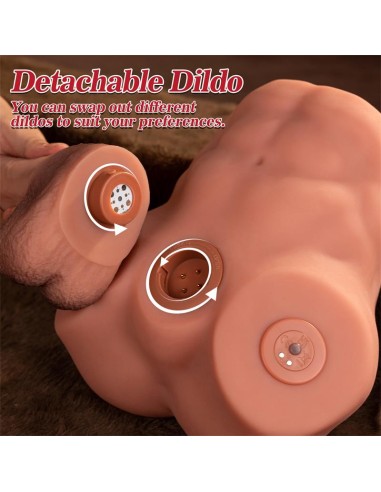 Jonah Semi Torso con Dildo Desmontable Thrusting y APP 348 kg
