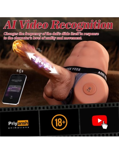 Jonah Semi Torso con Dildo Desmontable Thrusting y APP 348 kg