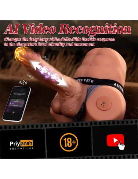 Jonah Semi Torso con Dildo Desmontable Thrusting y APP 348 kg