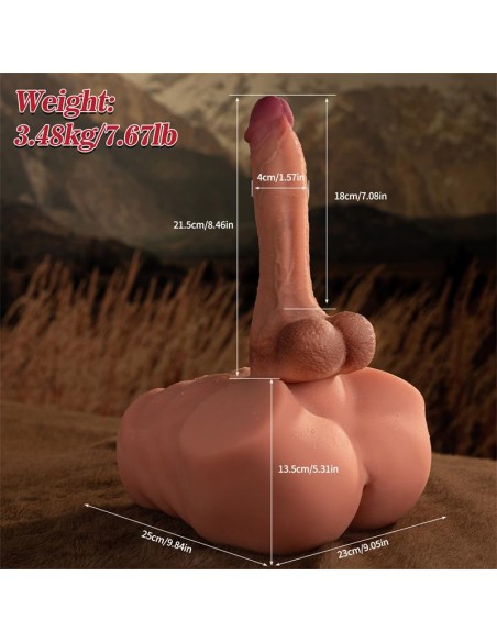 Jonah Semi Torso con Dildo Desmontable Thrusting y APP 348 kg