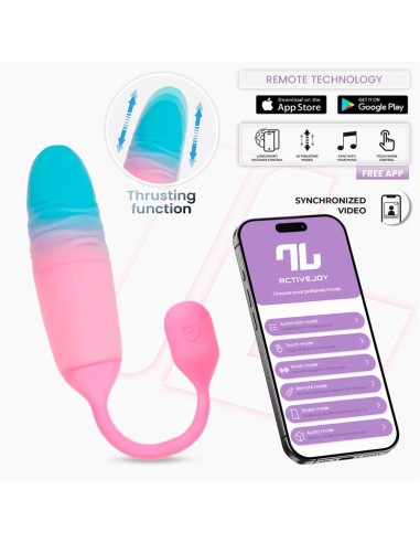 NexEgg Motion Huevo Vibrador con Thrusting App Rosa Turquesa