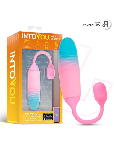 NexEgg Motion Huevo Vibrador con Thrusting App Rosa Turquesa