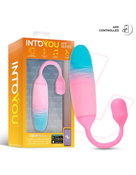NexEgg Motion Huevo Vibrador con Thrusting App Rosa Turquesa