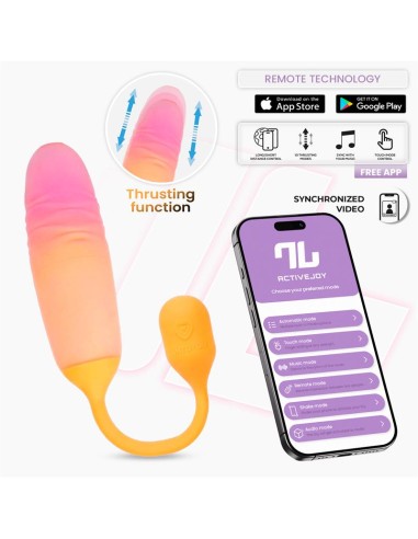 NexEgg Motion Huevo Vibrador con Thrusting App Naranja Rosa