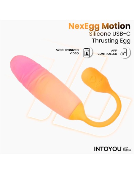 NexEgg Motion Huevo Vibrador con Thrusting App Naranja Rosa