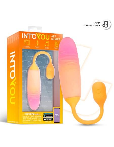 NexEgg Motion Huevo Vibrador con Thrusting App Naranja Rosa