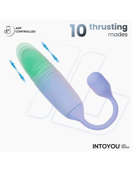 NexEgg Motion Huevo Vibrador con Thrusting App Lila Pistacho