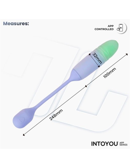 NexEgg Motion Huevo Vibrador con Thrusting App Lila Pistacho