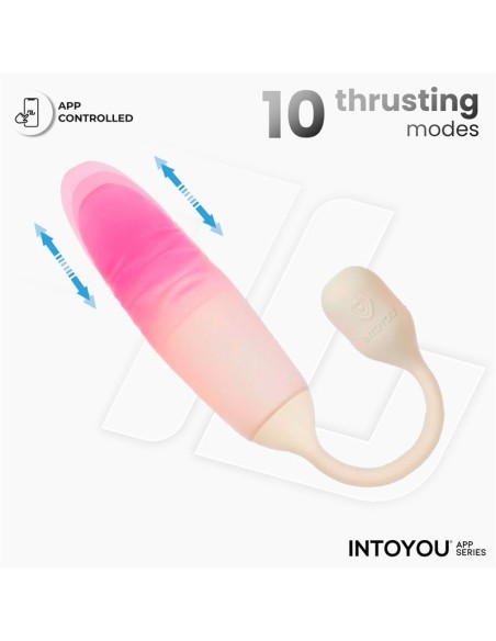 NexEgg Motion Huevo Vibrador con Thrusting App Beige Rosa