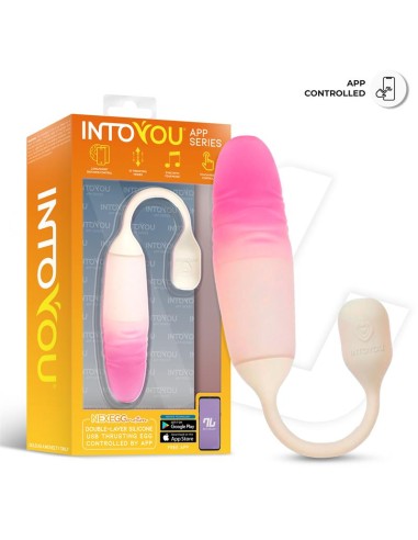 NexEgg Motion Huevo Vibrador con Thrusting App Beige Rosa