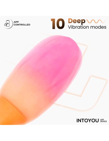 NexEgg Huevo Vibrador Silicona Doble Capa App Naranja Rosa