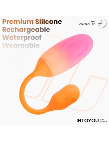 NexEgg Huevo Vibrador Silicona Doble Capa App Naranja Rosa