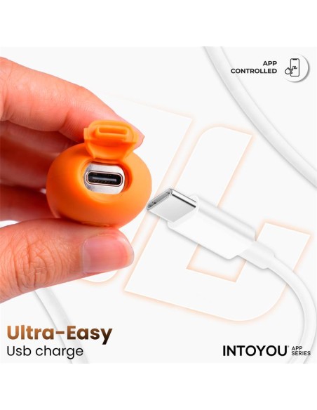 NexEgg Huevo Vibrador Silicona Doble Capa App Naranja Rosa