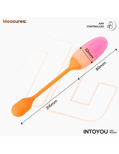 NexEgg Huevo Vibrador Silicona Doble Capa App Naranja Rosa