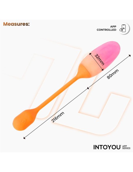 NexEgg Huevo Vibrador Silicona Doble Capa App Naranja Rosa